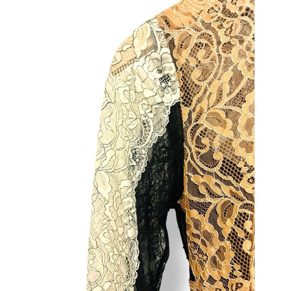 Sandro Paris Womens Long-Sleeve Dress Sz 1 (US Small) Lace Metallic MSRP $545 - Picture 14 of 16